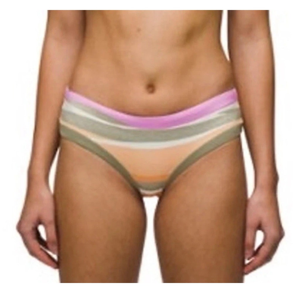 prAna Womens Upswell Bottom Waves‎ Colorful Bikini Summer Poolside Size Large
